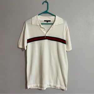 Gucci Logo Stripe Polo Size L